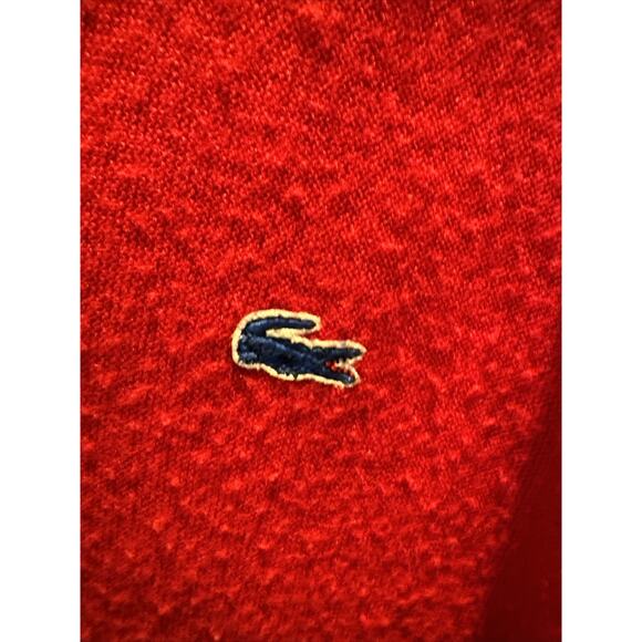 Vintage 70S 80s Izod Lacoste Mens Cardigan Sweater Size M Red Acrylic - Picture 2 of 6